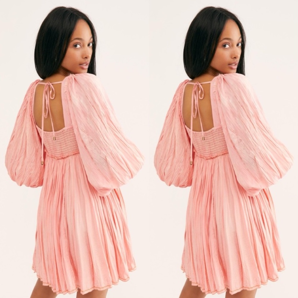 Free People Sahara Salmon Pink Mini Dress - Picture 2 of 10